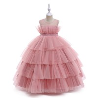 Bean Pink Tulle Girls' Party Dress AZ001BP