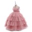 Bean Pink Tulle Girls' Party Dress AZ001BP