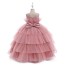 Bean Pink Tulle Girls' Party Dress AZ001BP