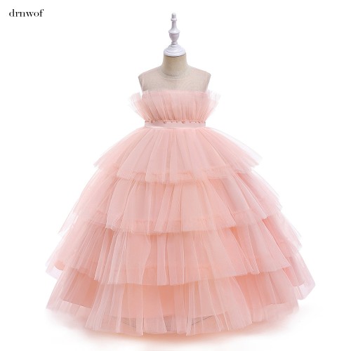 Adorable Pink Tulle Girls' Party Dress AZ001PK