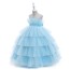 Sky Blue Tulle Girls' Party Dress AZ001BL