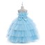 Sky Blue Tulle Girls' Party Dress AZ001BL