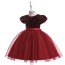 Glamorous Burgundy Sequin Girls' Dress AZ002DR