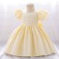 O-Neck Puff Sleeve Flower Girl Dress AZ004CP