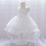 Elegant White Lace Flower Girl Dress with Bow AZ005WT