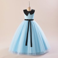 Elegant Sky Blue Tulle Flower Girl Dress AZ006SK