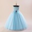 Elegant Sky Blue Tulle Flower Girl Dress AZ006SK