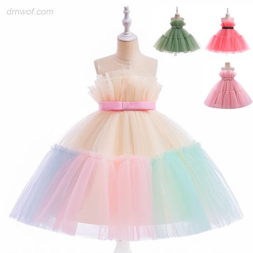 O Neck Sleeveless Tulle Birthday Dress AZ007