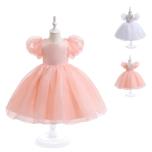 Puff Sleeve Flower Girl Dress AZ009