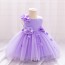 Charming Flower Decorated Party Dress for Girls AZ011