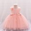 Charming Flower Decorated Party Dress for Girls AZ011