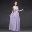 One Shoulder Light Purple Chiffon Long Bridesmaid Dress RU015LP