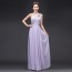 One Shoulder Light Purple Chiffon Long Bridesmaid Dress RU015LP