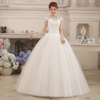 Cap Sleeve Wedding Dress XN074WT