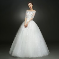 Half Sleeve Wedding Dress XN075WT