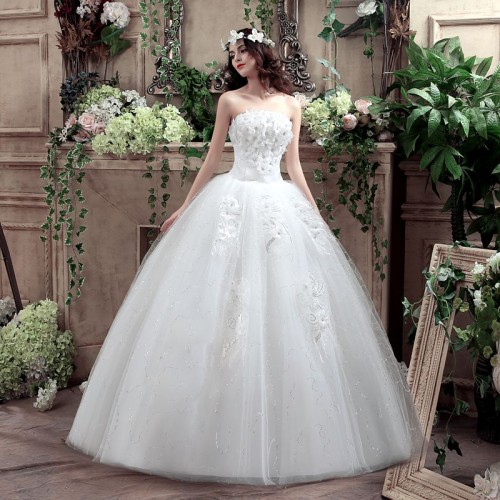 Strapless Ball Gown Wedding Dress XN086WT