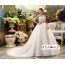 Strapless Wedding Dress with Sparkling Belt and Bow XN087WT