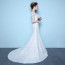 V-neck Half Sleeve Mermaid Wedding Dress XN092WT