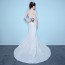 V-neck Half Sleeve Mermaid Wedding Dress XN092WT