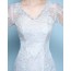 V-neck Half Sleeve Mermaid Wedding Dress XN092WT