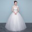 O-Neck Cap Sleeve Wedding Dress XN097WT