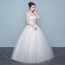 O-Neck Cap Sleeve Wedding Dress XN097WT