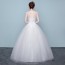 O-Neck Cap Sleeve Wedding Dress XN097WT