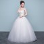 O-Neck Cap Sleeve Wedding Dress XN097WT