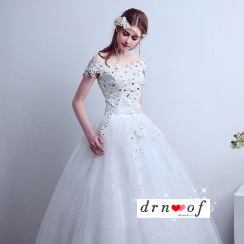 Elegant Off-the-Shoulder Wedding Dress XN109WT