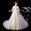 O-Neck Wedding Dress with Arm-Covering Design XN112