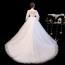 O-Neck Wedding Dress with Arm-Covering Design XN112