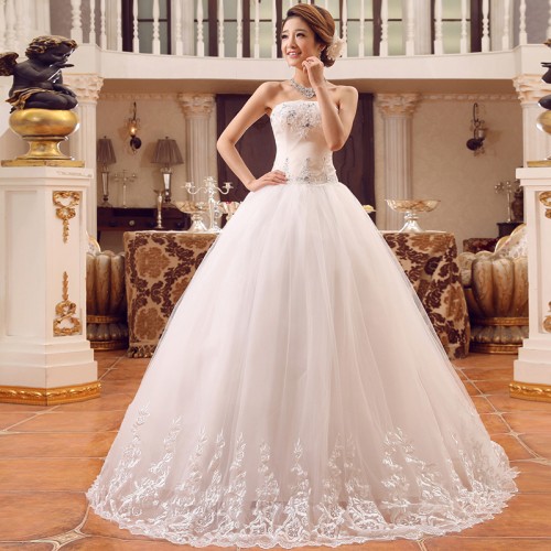 Strapless Sleeveless Wedding Dress XN118WT