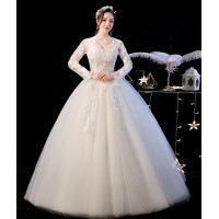 Long Sleeve Ball Gown Wedding Dress XN142WT