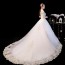 Off Shoulder Short Sleeve Wedding Dress with Train XN144WT