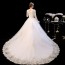 Off Shoulder Short Sleeve Wedding Dress with Train XN144WT