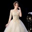 Off Shoulder Short Sleeve Wedding Dress with Train XN144WT